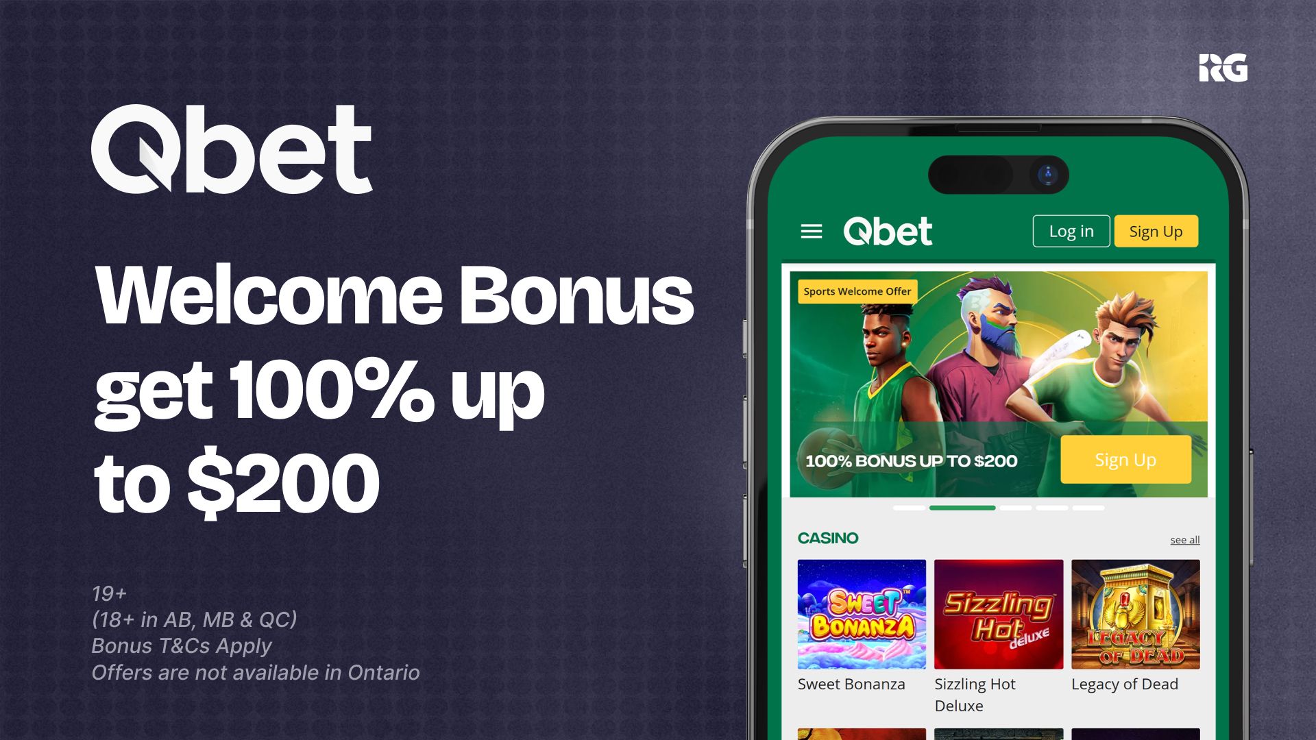 QBet Welcome Bonus Visualisatie