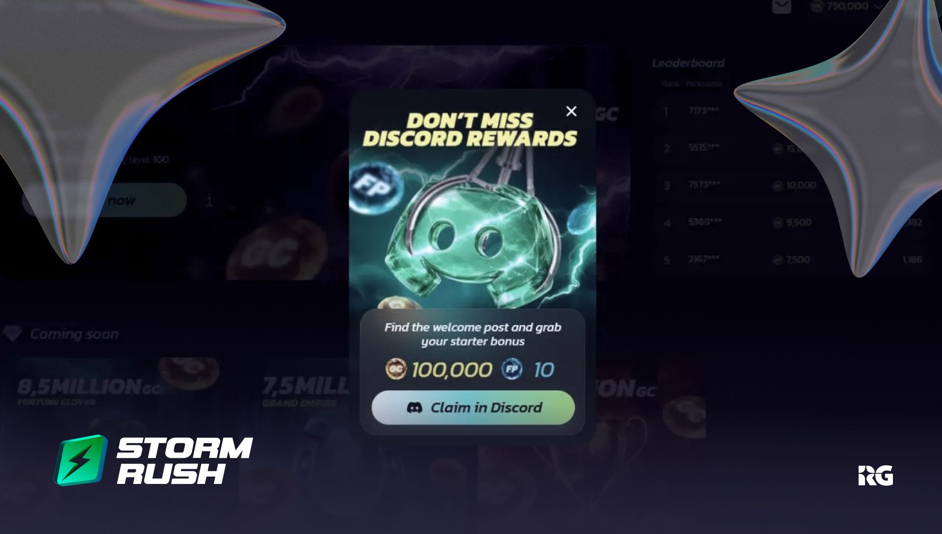 How to Claim Stormrush's Discord and Facebook Bonuses